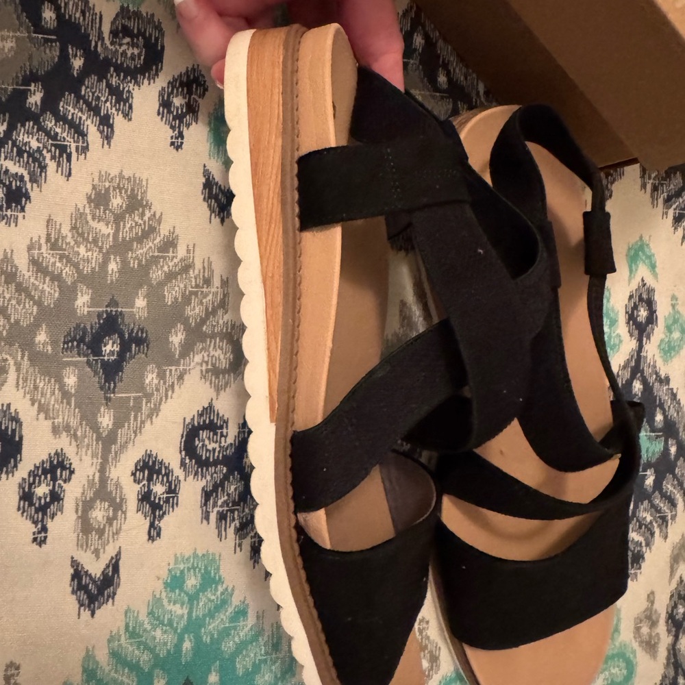 Dr. Scholl's Black Islander Sandals sz 9.5, briefly worn once - Picture 3 of 6